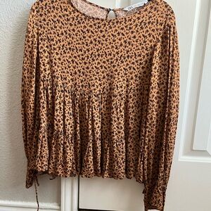 Zara Women's Orange Floral Top